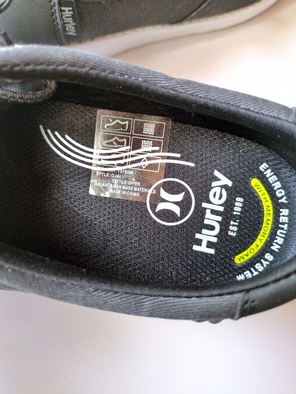 NWT Womens Hurley Ojai Black Slip On Sz 8.5 - Picture 5 of 11